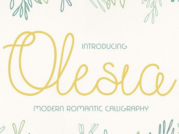 Olesia: A free script font