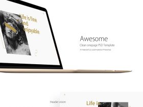 Clean OnePage PSD template