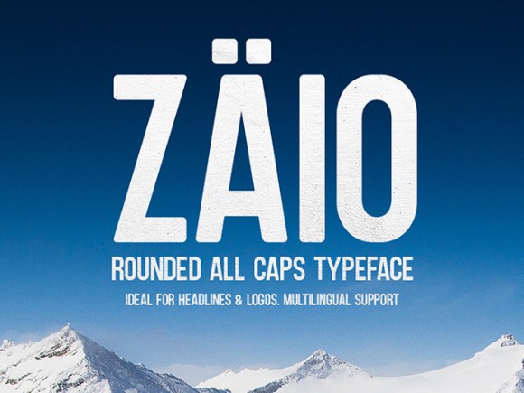 Zaio: A free all caps rounded font