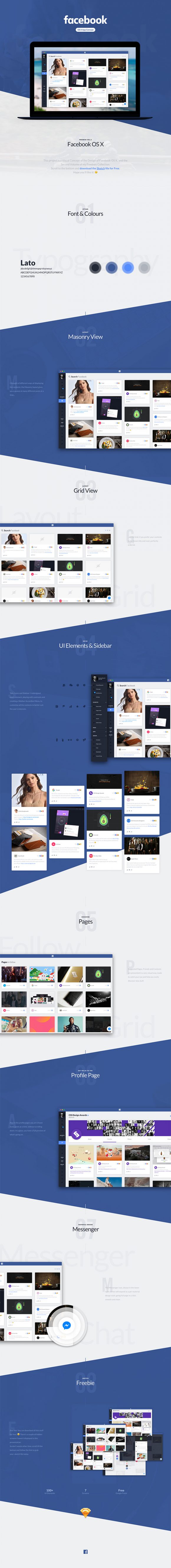 Facebook OS X design concept - Full Preview