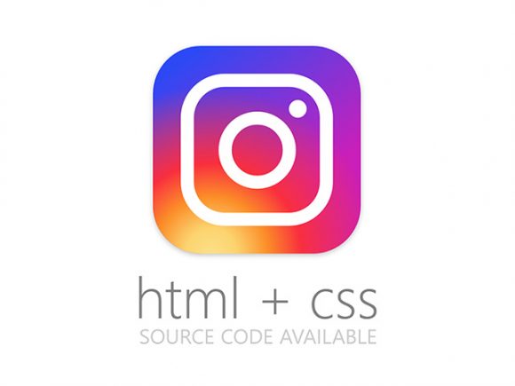 Instagram logo inHTML and CSS