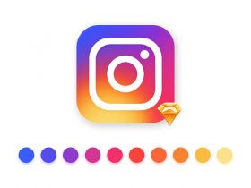 Instagram logo in Sketch format