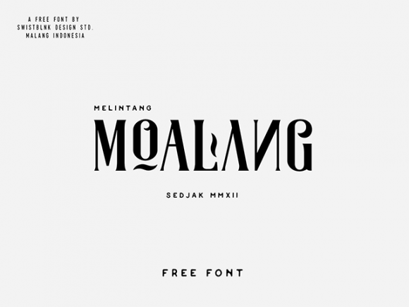 Moalang: A free decorative font