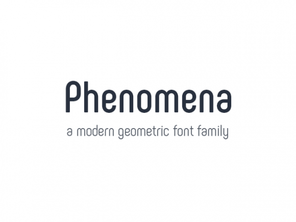 Phenomena: A free font family in 7 weights