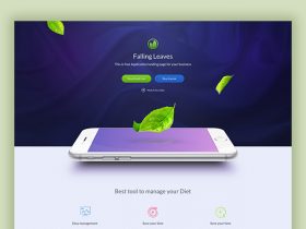 One Page landing template for mobile apps