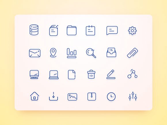 24 Unique user interface icons