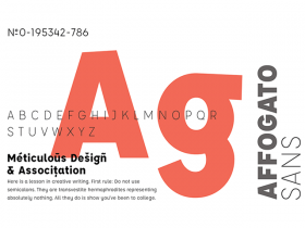 Affogato: Free sans-serif typeface in 5 weights