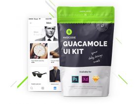 Guacamole: Free UI kit for Photoshop, Xd & Sketch