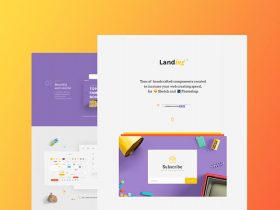 Landing: Free UI kit for Sketch and Photoshop