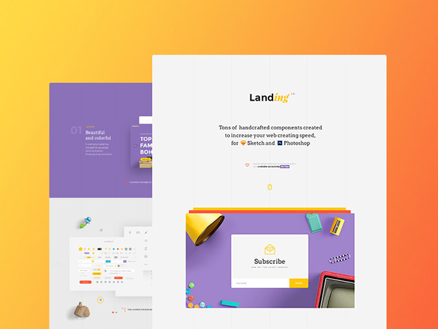 Sports Landing Page Template PSD  Sketch  Bypeople