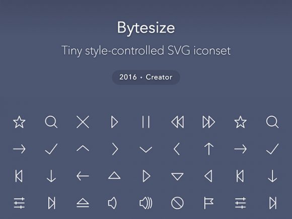 Bytesize: A style-controlled SVG icon set