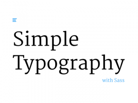 Simple Typography: Sass boilerplate for beautiful typography