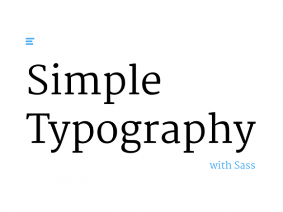 Simple Typography: Sass boilerplate for beautiful typography
