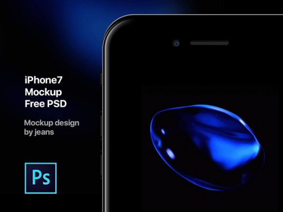 iPhone 7 PSD mockup by jeans