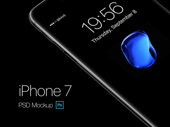 iPhone 7 PSD mockup by Gustav Ågren