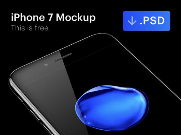 iPhone 7 Jet Black PSD mockup by Ramotion