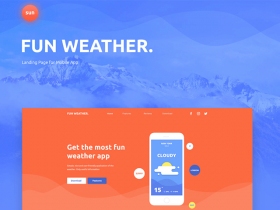 Fun Weather: A free landing page template for your apps