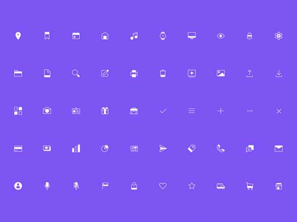50 Free line icons by Marvel