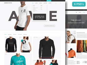 Avenue Fashion: Free PSD ecommerce template