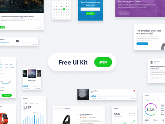 Basic widget-style UI kit for websites