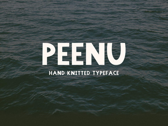 Peenu: A free hand knitted typeface