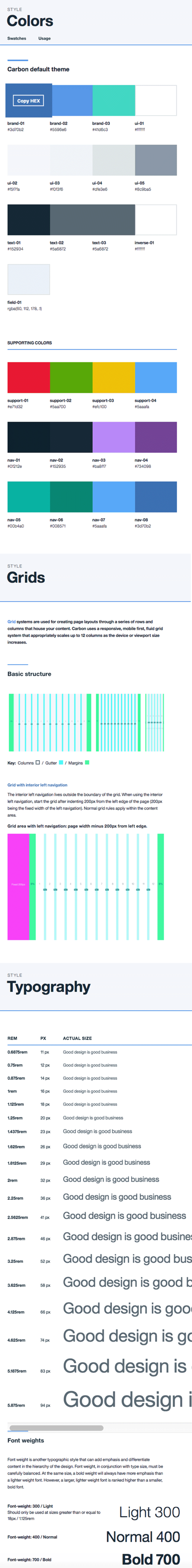 Carbon Design System preview