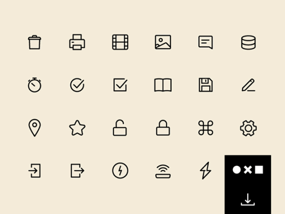 UI 100: A free set of SVG essential icons