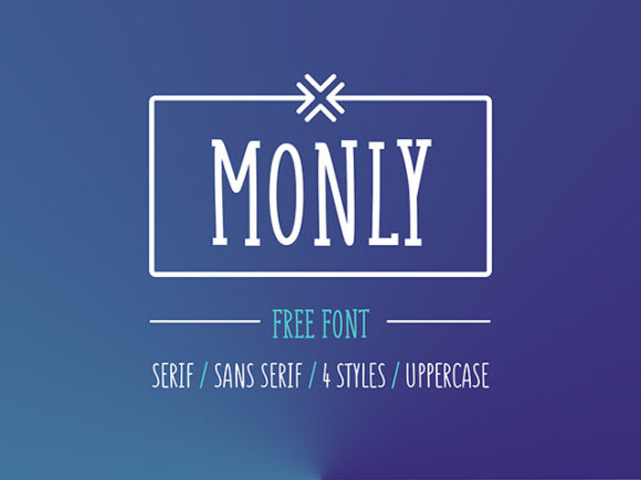 Monly: A free playful font in 4 styles