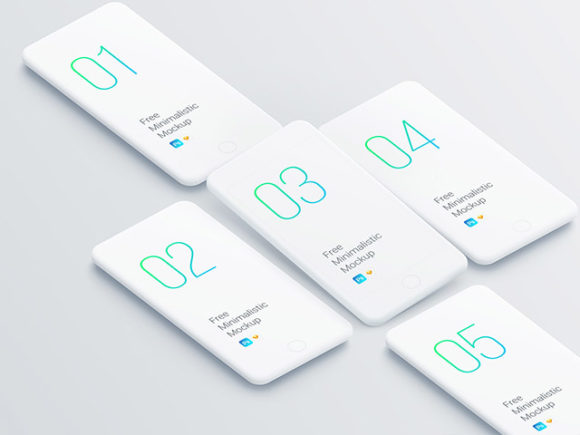 Free set of smartphone clay mockups for Sketch & Photoshop - Freebiesbug