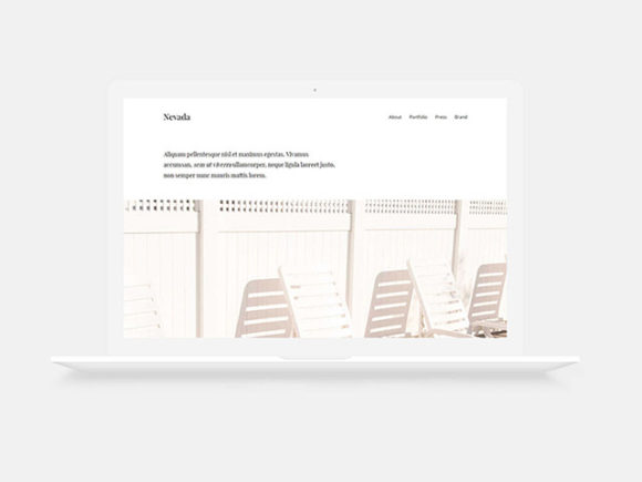 Nevada: Minimal one-page HTML template