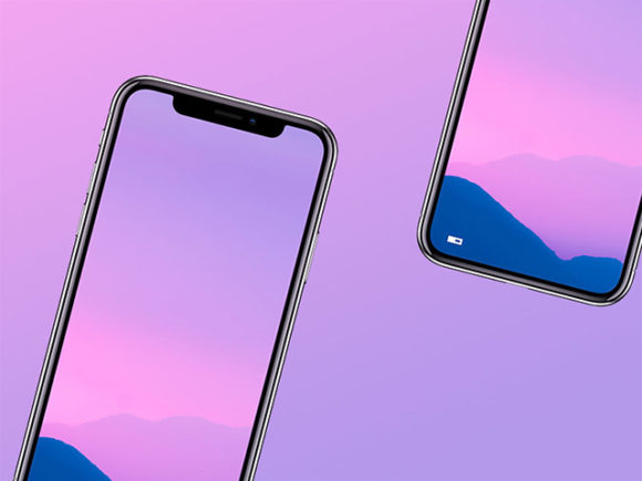 Glossy and simple iPhone X mockups (PSD)