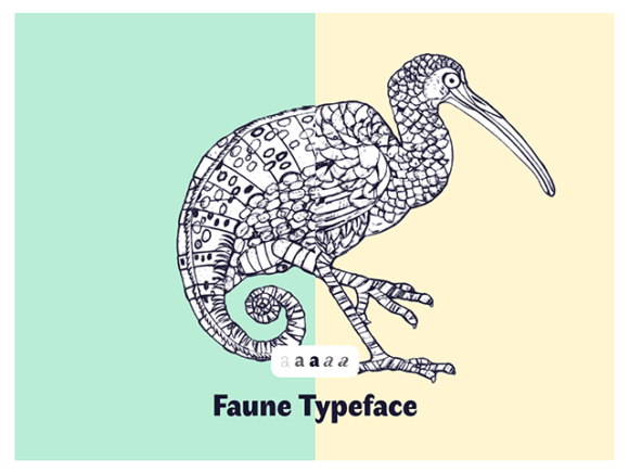 Faune - A free font inspired to the animal world