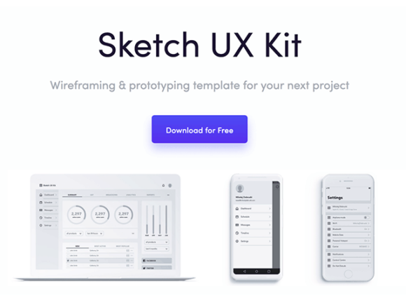 Free sketching UI kit design fast wireframes  Justinmind