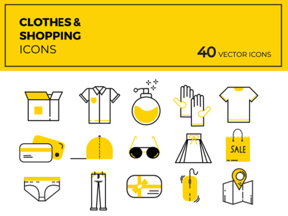 Online Shopping Product Categories Vector Icons Set, Modern Solid Stock  Illustration - Illustration of cloth, market: 95357320