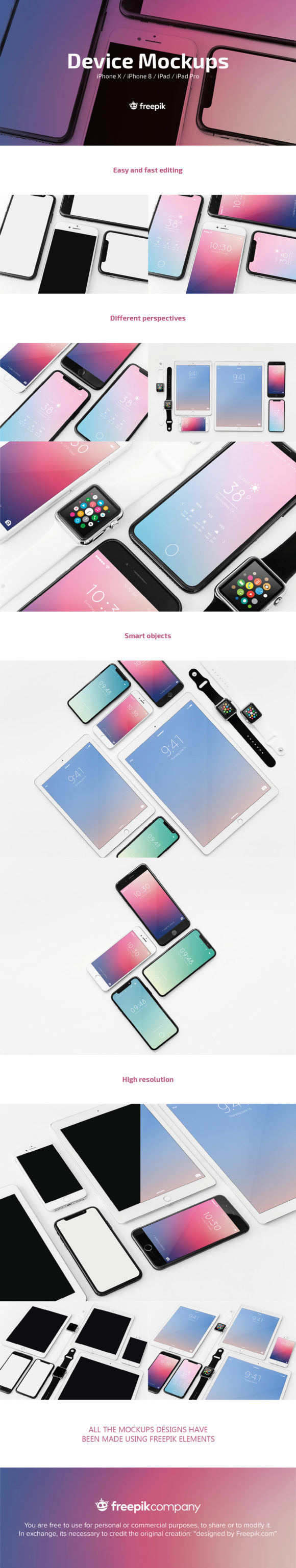 Apple device mockups pack preview