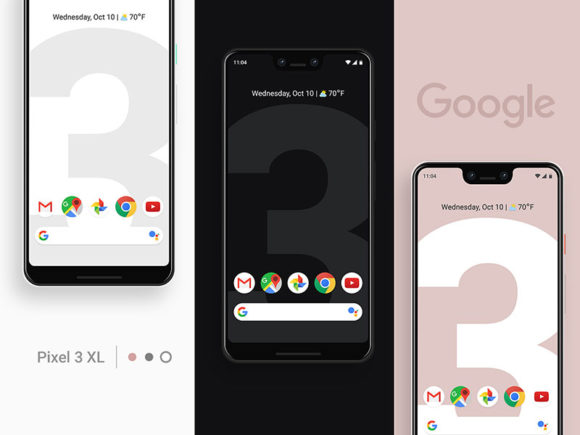 Free Google Pixel 3 mockup for Photoshop