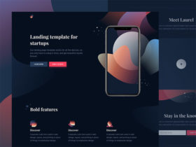 Laurel: Free HTML landing page for app presentation