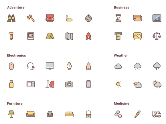 150 free vector icons