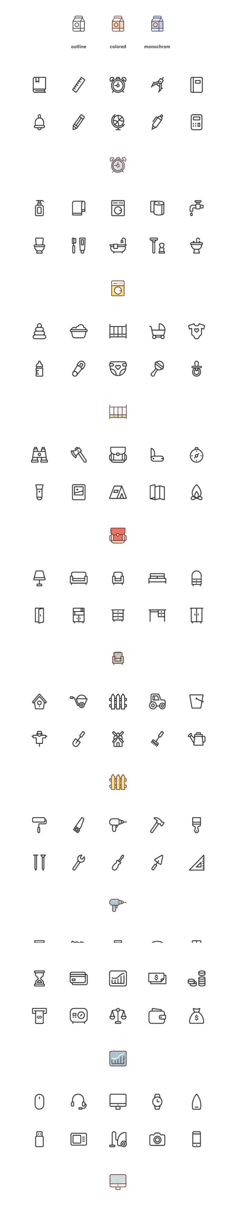 A free set of 150 vector icons - Freebiesbug