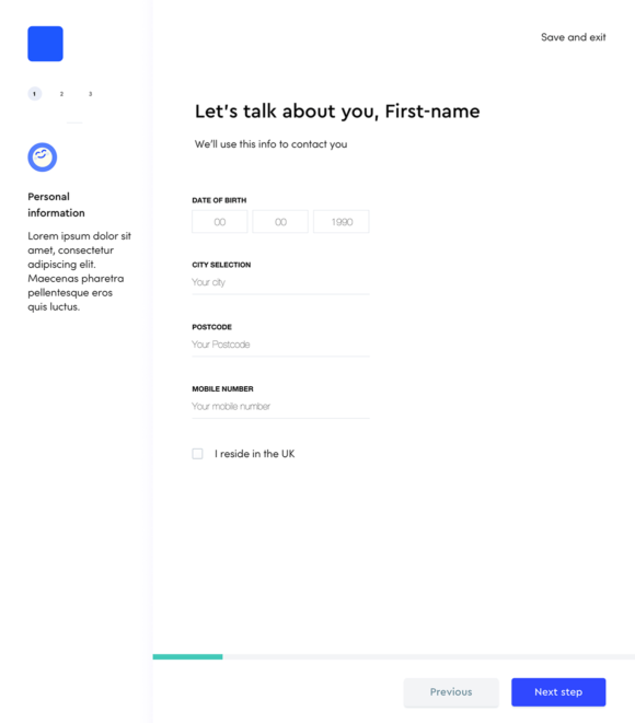 Signup flow, preview 02