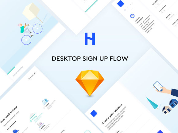 Signup flow: 6 beautiful UI screens