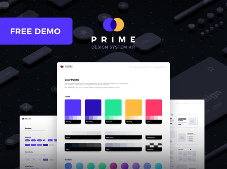 Prime: A UI kit for creating Design Systems - Freebiesbug