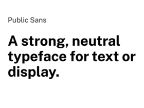 Public Sans: A neutral open-source typeface