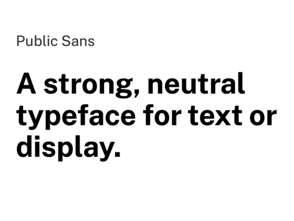 Public Sans: A neutral open-source typeface