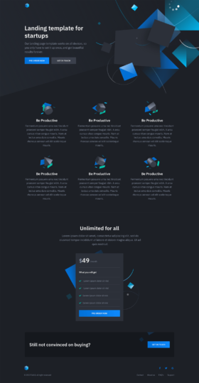Solid: Free HTML template featuring 3D illustrations - Freebiesbug