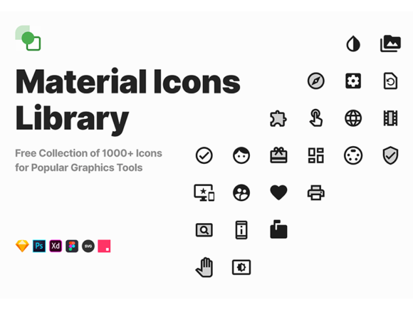 350 Free Material Design Style Icons (line, solid) - Designbeep