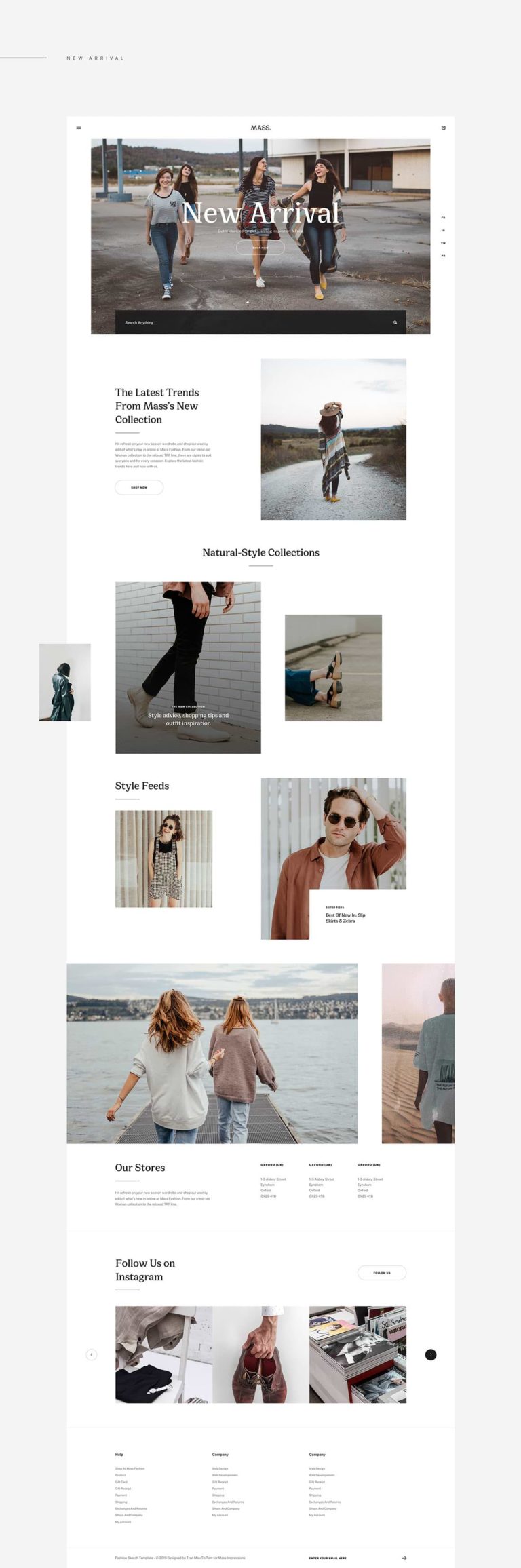 Mi Fashion: Website Design For Fashion Stores - Freebiesbug