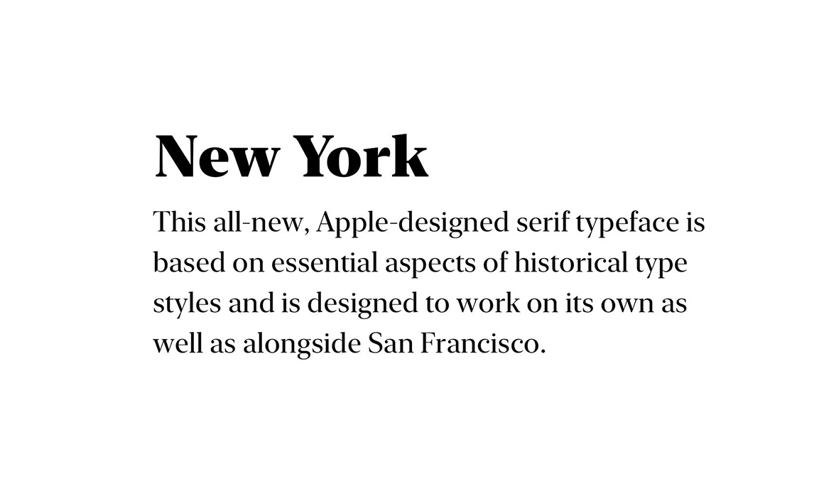 New York font preview