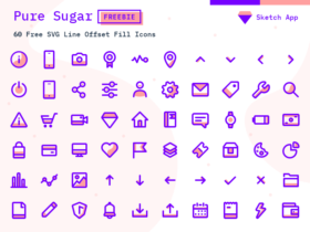 Pure Sugar: Free set of 60 SVG icons