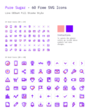 Pure Sugar: Free set of 60 SVG icons - Freebiesbug
